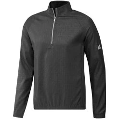 Adidas 2022 Deboss Quarter Zip Pullover -Golf Equipment Shop adidas 2022 deboss quarter zip pullover black itempicture