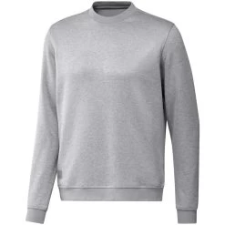 Adidas 2022 Go-To Crewneck Sweatshirt -Golf Equipment Shop adidas 2022 go to crewneck pullover grey two white itempicture