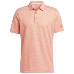 Adidas 2022 Ottoman Stripe Polo -Golf Equipment Shop adidas 2022 ottoman stripe polo semi impact orange itempicture