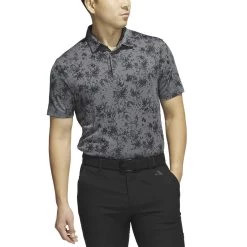 Adidas Burst Jacquard Polo -Golf Equipment Shop adidas 2023 burst jacquard polo black itempicture