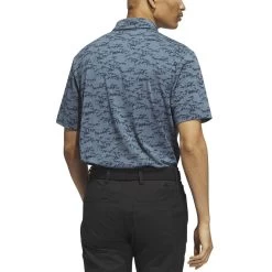 Adidas Go To Printed Polo -Golf Equipment Shop adidas 2023 go to printed polo arctic night back itempicture