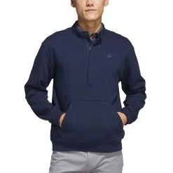 Adidas Go-To Quarter Zip Pullover -Golf Equipment Shop adidas 2023 go to quarter zip pullover collegiate navy itempicture