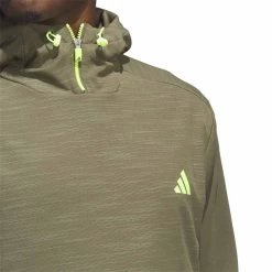 Adidas Textured Anorak -Golf Equipment Shop adidas 2023 textured anorak olive strata detail2 itempicture