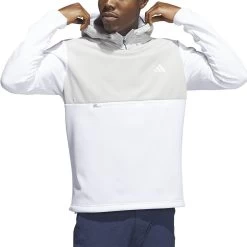 Adidas Textured Anorak -Golf Equipment Shop adidas 2023 textured anorak white itempicture