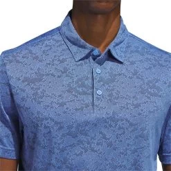 Adidas Textured Jacquard Polo 18 Adidas Textured Jacquard Polo -Golf Equipment Shop adidas 2023 textured jacquard polo blue fusion detail3 itempicture