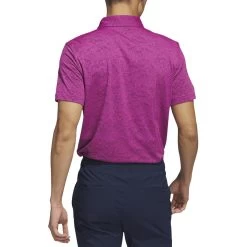 Adidas 23 Textured Jacquard Polo -Golf Equipment Shop adidas 2023 textured jacquard polo lucid fuchsia back itempicture