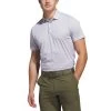 Adidas Textured Jacquard Polo 1 Adidas Textured Jacquard Polo -Golf Equipment Shop adidas 2023 textured jacquard polo white grey two itempicture