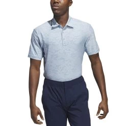 Adidas Textured Jacquard Polo 19 Adidas Textured Jacquard Polo -Golf Equipment Shop adidas 2023 textured jacquard polo wonder blue front itempicture