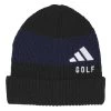 Adidas Women's Chenille Cableknit Pom Beanie -Golf Equipment Shop adidas 2023 womens chenille cableknit pom beanie black front itempicture