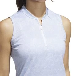 Adidas Women's Essentials Sleeveless Polo -Golf Equipment Shop adidas 2023 womens essentials sleeveless polo wonder blue detail itempicture
