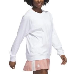 Adidas Women's Made With Nature Sweatshirt -Golf Equipment Shop adidas 2023 womens made with nature sweatshirt white side itempicture