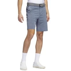 Adidas Crosshatch 9-Inch Shorts -Golf Equipment Shop adidas crosshatch 9 inch shorts crew navy model front itempicture