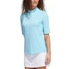 Adidas Women's Essentials Mock Polo -Golf Equipment Shop adidas fw22 womens essentials mock polo bliss blue itempicture