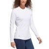 Adidas FW22 Women's Long Sleeve Crew Shirt -Golf Equipment Shop adidas fw22 womens long sleeve crew shirt white itempicture