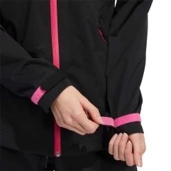 Adidas Women's RAIN.RDY Jacket -Golf Equipment Shop adidas fw22 womens rain rdy jacket black cuff detail itempicture