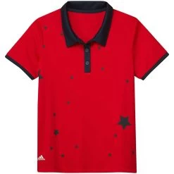 Adidas Girls Printed Short Sleeve Polo
