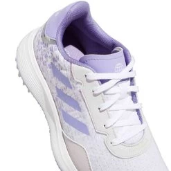 Adidas Juniors S2G Spikeless Golf Shoes White/Almost Lime/Light Purple -Golf Equipment Shop adidas juniors s2g spikeless golf shoes white almost lime light purple gv9787 lace detail itempicture
