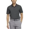 Adidas Ottoman Stripe Polo -Golf Equipment Shop adidas ottoman stripe polo black grey six model front itempicture