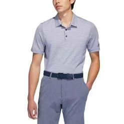 Adidas Ottoman Stripe Polo -Golf Equipment Shop adidas ottoman stripe polo collegiate navy model itempicture