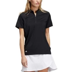 Adidas Women's Short Sleeve Mock Neck Polo