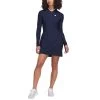 Adidas Women's Long Sleeve Golf Dress -Golf Equipment Shop adidas ss23 womens long sleeve golf dress collegiate navy itempicture