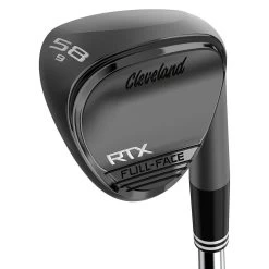 Cleveland RTX Full-Face Black Satin Wedge -Golf Equipment Shop cleveland rtx full face black satin wedge 3quarter itempicture