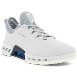 Ecco BIOM C4 Golf Shoes White/Grey -Golf Equipment Shop ecco biom c4 golf shoes white silver front itempicture