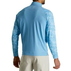 FootJoy Camo Color Block Midlayer -Golf Equipment Shop footjoy camo color block midlayer light blue back itempicture
