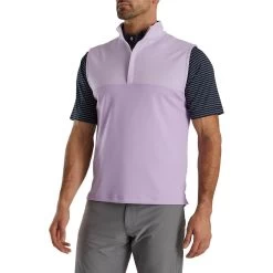 FootJoy Heather Yoke Half Zip Vest -Golf Equipment Shop footjoy heather yoke half zip vest lavender front itempicture