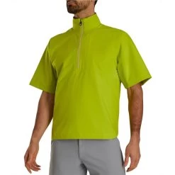 FootJoy HydroLite X Short Sleeve Rain Pullover -Golf Equipment Shop footjoy hydrolite x short sleeve rain pullover acid green itempicture