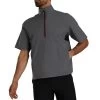 FootJoy HydroLite X Short Sleeve Rain Pullover -Golf Equipment Shop footjoy hydrolite x short sleeve rain pullover charcoal black itempicture