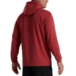 FootJoy Lightweight Hoodie -Golf Equipment Shop footjoy lightweight hoodie heather crimson back itempicture