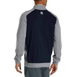 FootJoy Tech Sweater -Golf Equipment Shop footjoy tech sweater navy heather grey back itempicture