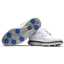 FootJoy Traditions Wing Tip Golf Shoes White/Navy/Grey -Golf Equipment Shop footjoy traditions wing tip golf shoes white navy grey combo itempicture