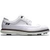 FootJoy Traditions Wing Tip Golf Shoes White/Navy/Grey -Golf Equipment Shop footjoy traditions wing tip golf shoes white navy grey profile itempicture