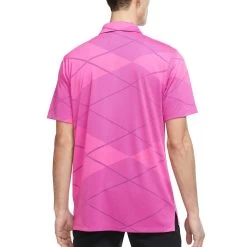 Nike Dri-FIT Vapor Jacquard Polo -Golf Equipment Shop nike dri fit vapor jacquard polo pink prime back itempicture