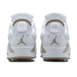 Nike Jordan Retro 6 G Golf Shoes White/Khaki -Golf Equipment Shop nike jordan retro 6 shoes white khaki dv1376 100 back itempicture