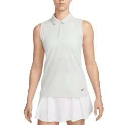 Nike Women's Dri-FIT Victory Sleeveless Polo 23 Nike Women's Dri-FIT Victory Sleeveless Polo -Golf Equipment Shop nike womens dri fit victory sleeveless polo light silver itempicture