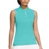 Nike Women's Dri-FIT Victory Sleeveless Polo -Golf Equipment Shop nike womens dri fit victory sleeveless polo washed teal itempicture