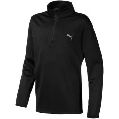 Puma Boys Quarter Zip Pullover -Golf Equipment Shop puma 2021 boys quarter zip pullover black itempicture