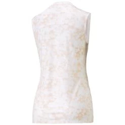 Puma Women's MATTR Stillwater Sleeveless Polo -Golf Equipment Shop puma 2023 womens mattr stillwater sleeveless polo rose dust back itempicture