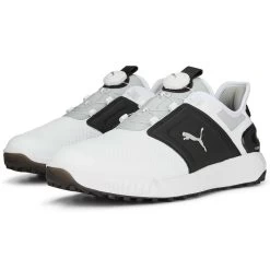 Puma Ignite Elevate Disc Golf Shoes White/Black/Silver -Golf Equipment Shop puma ignite elevate disc golf shoes white black silver 376080 06 pair itempicture