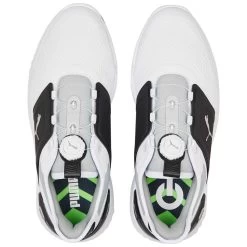 Puma Ignite Elevate Disc Golf Shoes White/Black/Silver -Golf Equipment Shop puma ignite elevate disc golf shoes white black silver 376080 06 top itempicture
