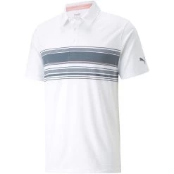 Puma MATTR Grind Polo -Golf Equipment Shop puma mattr grind polo bright white evening sky itempicture