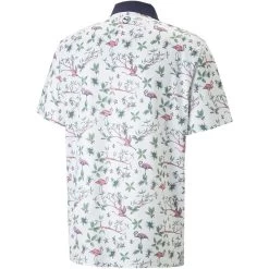 Puma MATTR Lagoon Polo -Golf Equipment Shop puma mattr lagoon polo white back itempicture