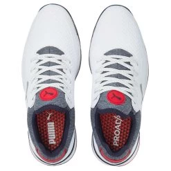 Puma Proadapt Alphacat Golf Shoes White/Navy Blazer/High Risk Red -Golf Equipment Shop puma proadapt alphacat golf shoes white navy blazer high risk red top itempicture