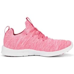 Puma Women's Laguna Fusion Knit Golf Shoes Sunset Pink/White -Golf Equipment Shop puma womens laguna fusion knit golf sunset pink white 376082 04 profile2 itempicture
