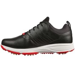 Skechers GO GOLF Torque Pro Golf Shoes Black/Red -Golf Equipment Shop skechers go golf torque pro golf shoes black red side