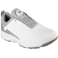 Skechers GO GOLF Torque Twist Golf Shoes White/Grey -Golf Equipment Shop skechers go golf torque twist golf shoes white grey front itempicture