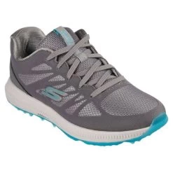 Skechers Women's GO GOLF Elite 5 Score Golf Shoes Grey/Aqua -Golf Equipment Shop skechers women s go golf elite 5 score golf shoes grey aqua front itempicture